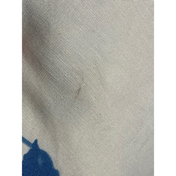 Vintage Blue & White Floral Fit Flare Dress Boat Neck Size 6 90s Y2K Preppy - Picture 8 of 15